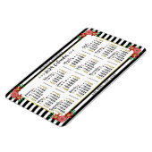 2024 Kalenderjahr Monatliche Blumenstreifen Vorber Magnet (Linke Seite)