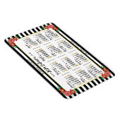 2024 Kalenderjahr Monatliche Blumenstreifen Vorber Magnet (Rechte Seite)