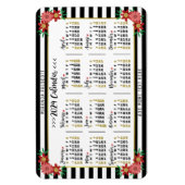 2024 Kalenderjahr Monatliche Blumenstreifen Vorber Magnet (Vertikal)