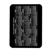 2024 Kalendermagnet Schwarz Magnet (Vertikal)