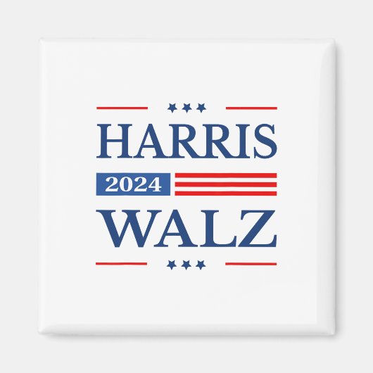 2024 Kamala Harris 2024 Tim Waltz 2024 USA Magnet (Vorne)