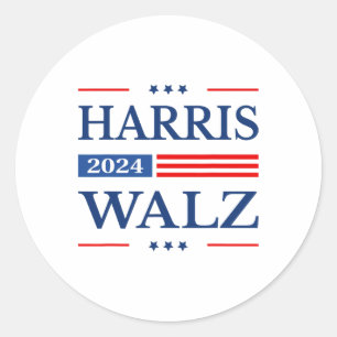 2024 Kamala Harris 2024 Tim Waltz 2024 USA Runder Aufkleber