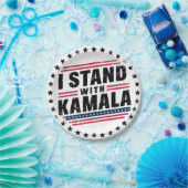 2024 Kamala Harris Frau Präsidentin USA Abstimmung Pappteller (Party)
