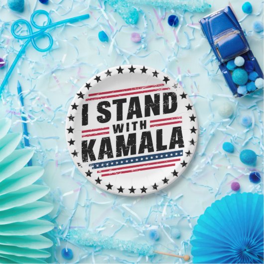 2024 Kamala Harris Frau Präsidentin USA Abstimmung Pappteller (Party)