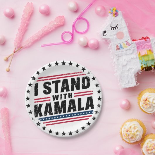 2024 Kamala Harris Frau Präsidentin USA Abstimmung Pappteller (Party)