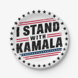 2024 Kamala Harris Frau Präsidentin USA Abstimmung Pappteller