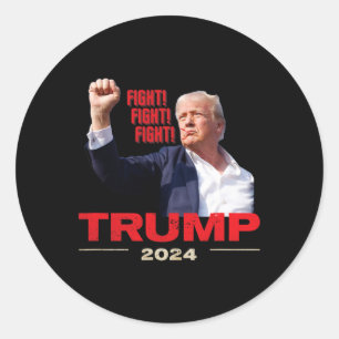 2024: Kampf gegen den Krieg am 13. Juli Trump-Kund Runder Aufkleber