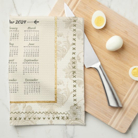 2024 Kardinäle Geschirrtuch (Viertel Falte)