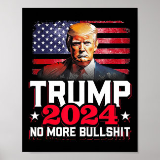 2024 Keine Bull America Flag mehr Poster