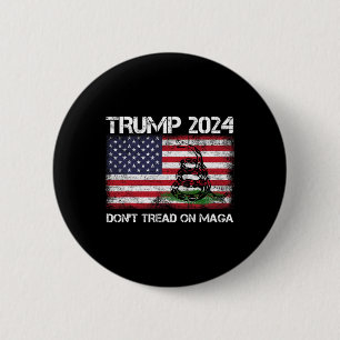 2024 Keine Schlange der amerikanischen Maga-Flagge Button