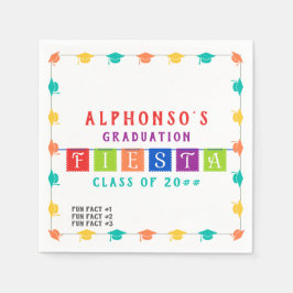 2024 Kolorierte Mexikanische Fiesta Abschluss Fun Serviette