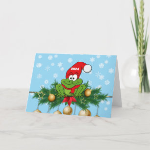 2024 Laubfrosch-Weihnachtskarte Karte