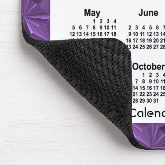 2024 Lila Diamonds Calendar von Janz Mouse Pad Mousepad (Ecke)