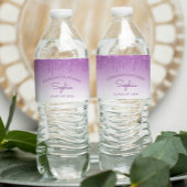 2024 Lila Tropfen Graduation Party Wasserflaschenetikett
