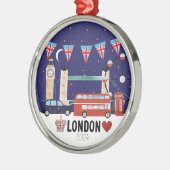 2024 Londoner Weihnachtsdekoration Ornament Aus Metall (Links)