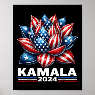 2024 Lotus Kamala Harris Usa Präsident 20 Poster