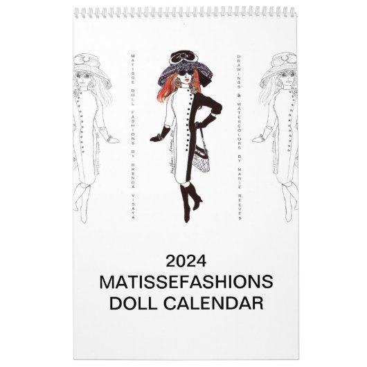 2024 MatisseIllustrationskalender für Mode Kalender (Titelbild)
