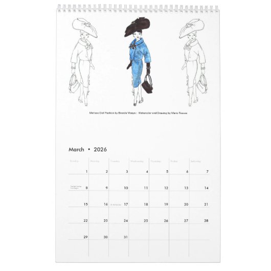 2024 MatisseIllustrationskalender für Mode Kalender (Mär 2026)