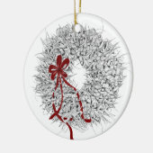 2024 Mele Kalikimaka Ti Leaf Kranz Keramik Ornament (Links)