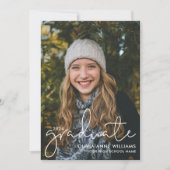 2024 Minimalistisch Overlay High School Graduate F Ankündigung (Vorderseite)