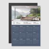 2024 Minimalistische ästhetische Magnetkalender-Ka Magnetkarte (Vorne/Hinten)