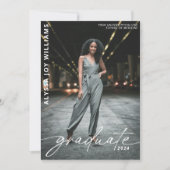 2024 Minimalistisches Script Uni Graduate Foto Ankündigung (Vorderseite)