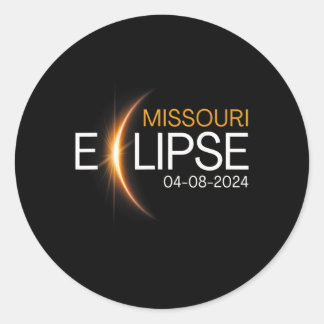 2024 Missouri Totality Eclipse Missouri Solar 2024 Runder Aufkleber