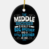 2024 Mittlerer Bruder - neuer großer Bruder Keramik Ornament (Vorne)
