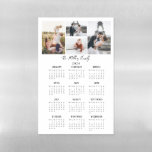 2024 Modern Personalized Photo Collage Calendar Magnetisches Trockenlöschblatt<br><div class="desc">Elegant and classy 2024 calendar with your favorite photos and the name of your family. More options in my shop.</div>