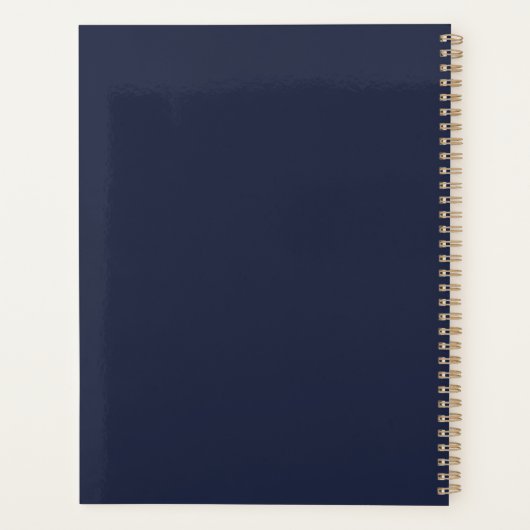 2024 Moderne Marine Blue Weekly Dated Planer (Rückseite)