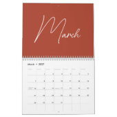 2024 Moderne Minimalistisch Terracotta FotoCollage Kalender (Mär 2027)