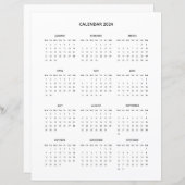 2024 Moderner Minimalistischer Druckkalender in Sc (Vorne/Hinten)