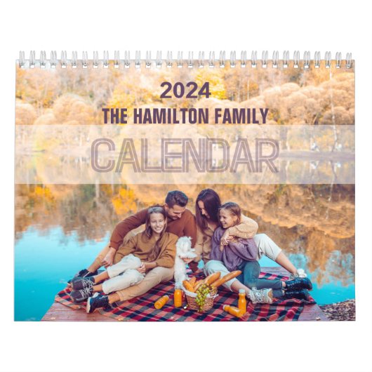 2024 Modernes Foto für eine benutzerdefinierte Fam Kalender (Titelbild)