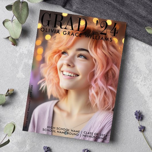 2024 Modernes Magazine Overlay Abschluss Ankündigung