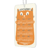 2024 Monatlicher Kalender Mittelalterliche Orangen Autolufterfrischer (Links)