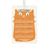 2024 Monatlicher Kalender Mittelalterliche Orangen Autolufterfrischer (Rückseite)