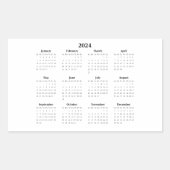 2024 Monatlicher Kalender Rechteckiger Aufkleber (Vorderseite)