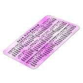 2024 Monatlicher Kalender Rosa Aquarellsterne Magnet (Linke Seite)