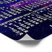 2024 Monatlicher Kalendernebel 3 Fotos Poster (Ecke)