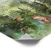 2024 Monatskalender Aquarellwald-Poster Poster (Ecke)