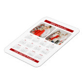 2024 Monatskalender Foto "Benutzerdefiniert" Magnet (Linke Seite)