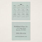 2024 Monatskalender Grüne Linen Custom Business (Vorne & Hinten)