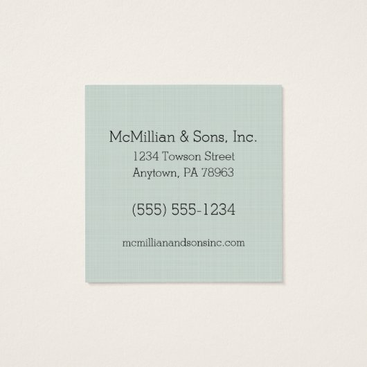 2024 Monatskalender Grüne Linen Custom Business (Rückseite)