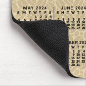 2024 Monatskalender Kaffeebohnen nach Maß Mousepad (Ecke)