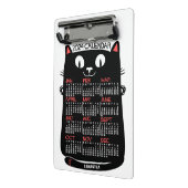2024 Monatskalender Mittelalterliche Schwarze Katz Mini Klemmbrett (Gewinkelt2)