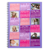 2024 Monatskalender Niedlich Mod 6 FotoCollage Notizblock (Vorderseite)