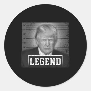 2024 Mugshot-Präsident Legende Rette Amerika Vinta Runder Aufkleber