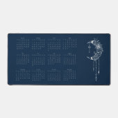 2024 Navy Blue Moon Calendar Schreibtischunterlage (Vorderseite)