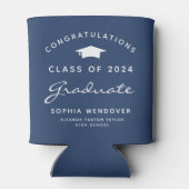 2024 Navy Blue White Abschluss kann kühler werden Dosenkühler (Rückseite)