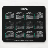 2024 Neon White 52 Weeks ISO Calendar by Janz Mousepad (Vorne)